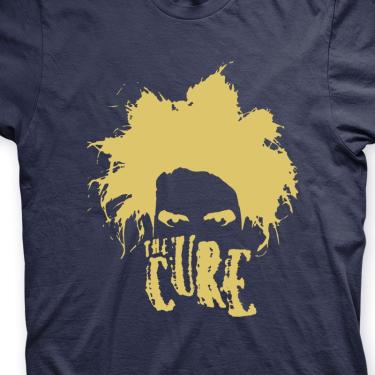 Imagem de Camiseta The Cure Marinho e Dourado em Silk 100% Algodão