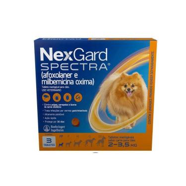 Imagem de Nexgard Spectra Com 3 Para Cães De 2 A 3,5Kg - Pp