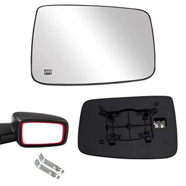 Imagem de LOIYLLEN Espelho lateral do passageiro de substituição para Dodge Ram 1500 2500 2018 2009, 2010, 2011, 2012, 2013, 2014, 2015, 2016, 2017 e 2018, vidro convexo, espelho retrovisor lateral direito com