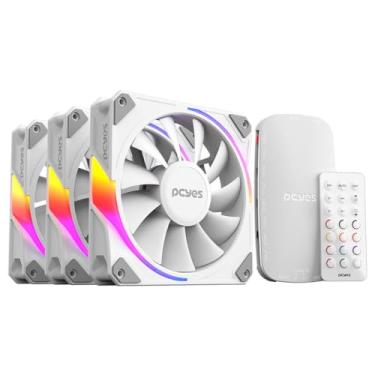 Imagem de KIT COOLER FAN + CONTROLADORA PARA GABINETE 3UN SANGUE FRIO 3 ARGB WHITE GHOST 120MM PCYES - K3ARGBSF3WGBR