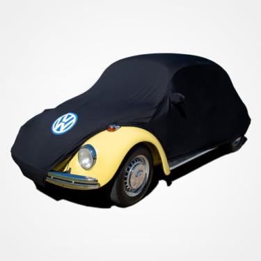 Imagem de Capa para cobrir Carro Fusca VW Itamar 1200 1300 1500 1600 Tecido Helanca Lycra Cor Preta Capas LP