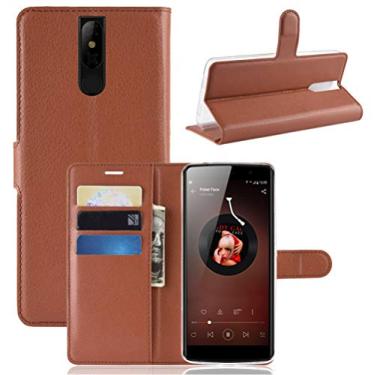 Imagem de LEAGOO Power 5 Capa, carteira flip de couro PU premium com compartimento para cartão, suporte e fecho magnético [capa interior à prova de choque de TPU] Compatível com LEAGOO Power 5