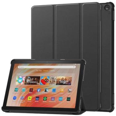 Imagem de Kepuch Custer Capas para Fire HD 10 2023,Couro-PU Bolsas Estojos - Preto