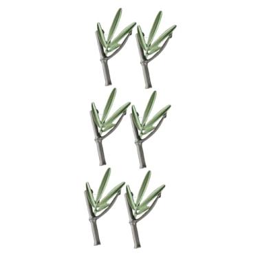 Imagem de PACKOVE Chapéu 6 Peças alfinetes de broche de charme de bolsa alfinetes de broche de terno green Fecho de alfinete de cachecol alfinete de lenço fivela de suéter xaile PIN bambu