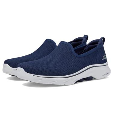 Imagem de Skechers Go Walk 7 Ivy Tênis feminino casual sem cadarço, Azul-marinho/branco, 34