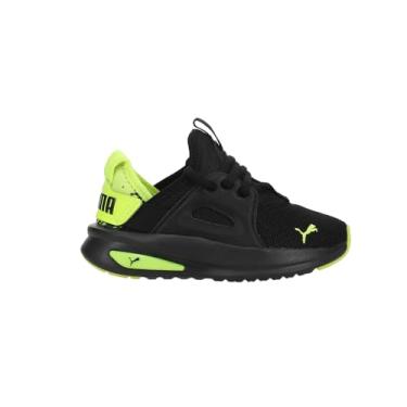 Imagem de PUMA - Tênis pré-escolar Enzo Evo pulverizado, Puma Preto/Limão Squeeze, 11 Little Kid