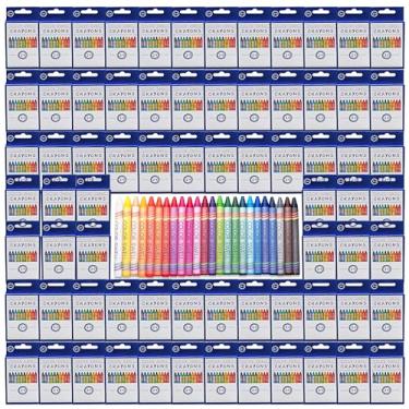 Imagem de Color Swell Pacotes de giz de cera a granel – 72 caixas de 24 gizes de cera coloridos vibrantes de qualidade de professor para sala de aula e casa (pacote com capa)