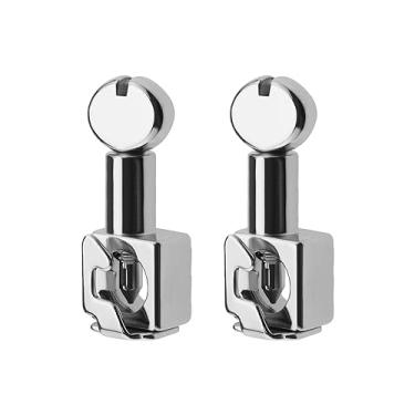 Imagem de Create idea 2 peças de grampos de agulha de metal parafuso giratório para máquina de costura doméstica acessórios acessórios peças de reposição prata