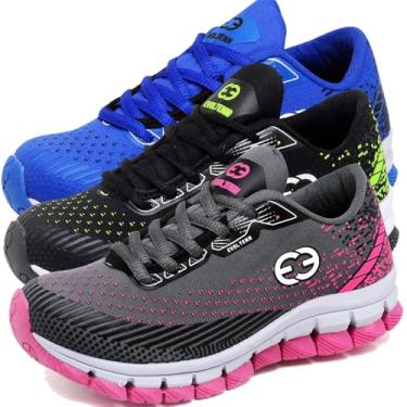 Imagem de Kit 3 Tênis Infantil Feminino Evoltenn Impacto (Azul Claro, BR, Criança de 9 a 12 anos, Numérico, 30)