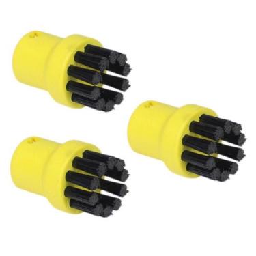 Imagem de Conj 3 Escovas Amarelas P/ Limpador a Vapor Karcher Sc1010, Sc1020 e S