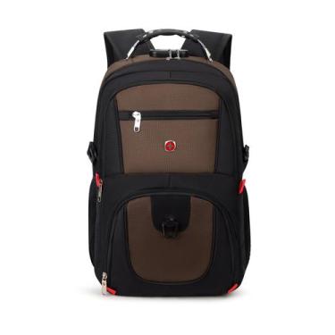 Imagem de Mochila Unissex Notebook com Cadeado, Entrada para USB/ Fone de ouvido