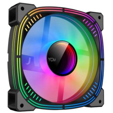 Imagem de Fan Cooler Led Rgb 12x12cm Adicional Para Gabinete Hayom Gb1790