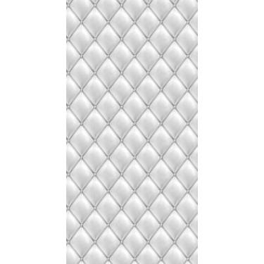 Imagem de Papel de Parede Adesivo  Capitonê Couro Cinza Claro Cabeceira  3D CO 0