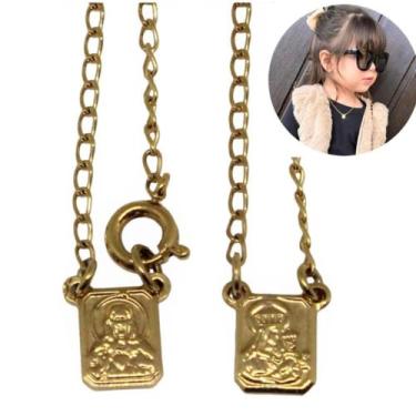 Imagem de Escapulário infantil - Folheado à ouro 18k (Semi-jóia) - Santa Promess