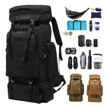 Imagem de Mochila Feminina Masculina Cargueira 80l Mochilão Reforçada - Mundo Ne