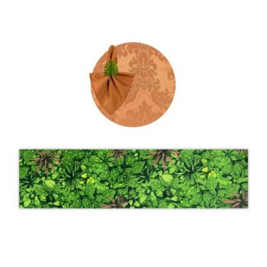 Imagem de Kit Sousplat Completo com Trilhos de Mesa Folhagem Folhas - MILLENIADE