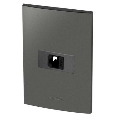 Imagem de Conjunto 1 Tomada Rede Rj45 - Inova Grafite - Agt25 - Alumbra