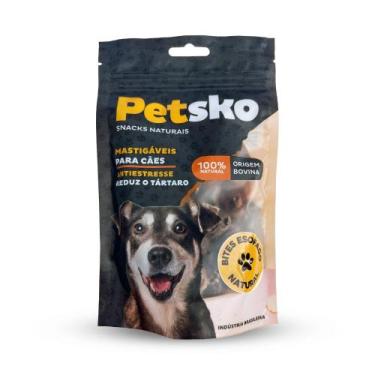 Imagem de Petiscos Mastigáveis para Cães Petsko Esôfago Bovino Desidratado 80g