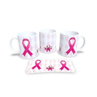 Imagem de Canecas Branca de Porcelana Personalizadas Outubro Rosa - Estampa Subl