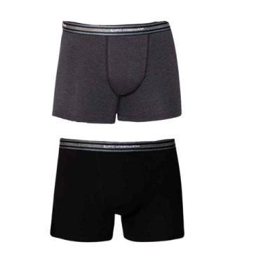 Imagem de Kit 2 Cuecas Lupo Boxer Masculina Algodão Elastano Resistente Confortá