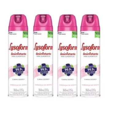 Imagem de Kit 4 pçs lysoforme 360ml lembrança infância desinfetante