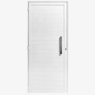 Imagem de Porta Lambril 2,10x80 lado ESQUERDO L-25 no alumínio branco c/puxador 