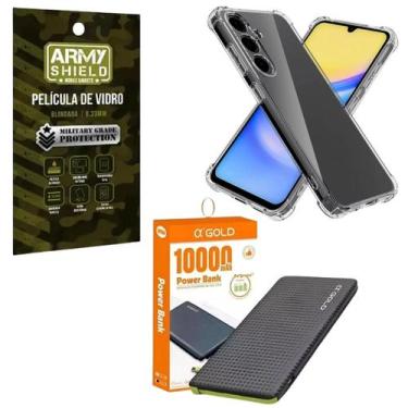 Imagem de Capa Capinha Transparente Para Galaxy S24Fe + Power Bank 10000 + Pelic