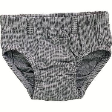 Imagem de Tapa fralda bebê unissex com bolsinho e passantes malha tracinhos pret
