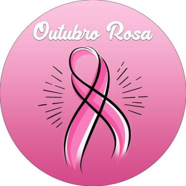Imagem de Painel De Festa Redondo 1,50x1,50 - Outubro Rosa Degradê 012 - Via Cor