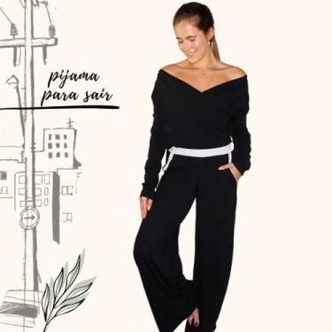 Imagem de Pijama Feminino Homewear Preguistê Multifuncional Ocasional Seducao Pr