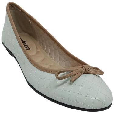 Imagem de Sapatilha Moleca Feminina Laço Quadriculada Casual, Branco off, Nude, 