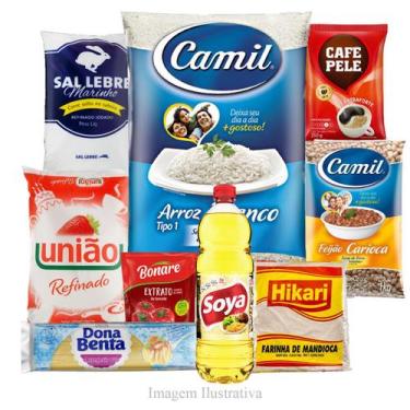 Imagem de Cesta Basica de Alimentos Familia - 9 Itens - Marcas de Qualidade - Sã