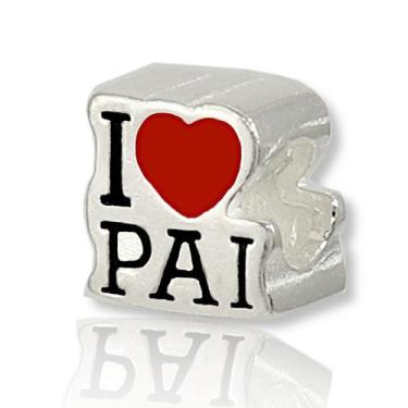 Imagem de Berloque Charms Separador I Love Te Amo Pai Prata Legitima - Lojas La&