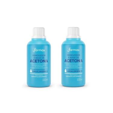 Imagem de Kit 2 Removedor De Esmalte Acetona Hidratante 100ml - Farmax