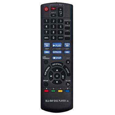 Imagem de N2QAYB000958 Controle remoto de substituição para leitor de discos Blu-Ray Panasonic DMP-BDT270 DMP-BDT170 DMP-BDT166 DMP-BDT165 DMP-BD83 DMP-BD73 DMP-BDT180 DMP-BDT280 DMP-BDT167 DMP-BDDDDD84