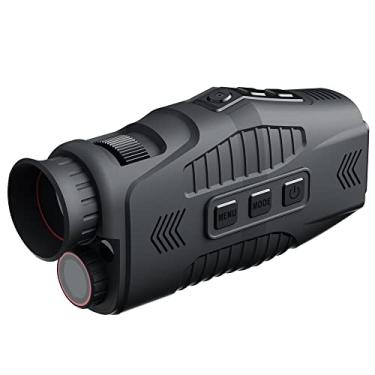 Imagem de Mulcort Dispositivo monocular portátil 1080p de visão noturna, uso diurno e noturno, foto e vídeo, zoom digital de 5x, distância total de visualização escura de 300 m para viagens de caça ao ar livre