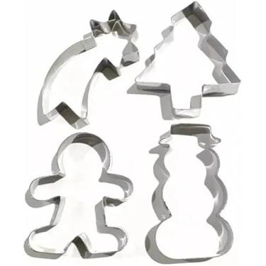 Imagem de Jogo Cortador Natalino 12 Peças Inox Para Massas, Biscoitos Natal