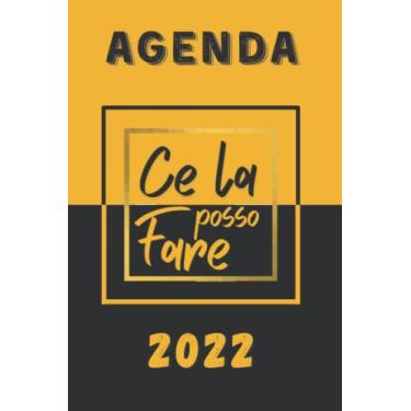 Imagem de AGENDA - Ce la posso fare -: Settimanale A5 | 2 pagine = 1 settimana | Diario Planner Calendario Pianificatore Giornaliera | Idee Regalo Originali Donna Uomo Amica Collega