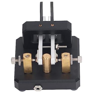Imagem de Chaveador Automático de Remo Duplo Com Código Morse Akozon, Transmissor CW de Ondas Curtas para Operadores de Rádio Amador, Alta Precisão e Design Durável (Preto)
