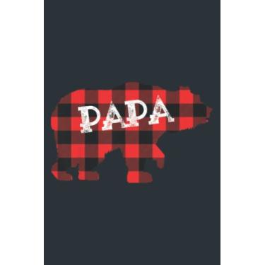 Imagem de Mens Papa Bear Buffalo Plaid Lumberjack Father's Day Grandpa: Study Notebook, 6 x 9 inches, 120 pages