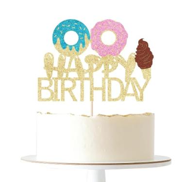 Imagem de Happy Birthday Donut Cake Topper, Baby Shower Cake Topper, Girl Theme Party/Donut Theme Birthday Party Decorations Supplies