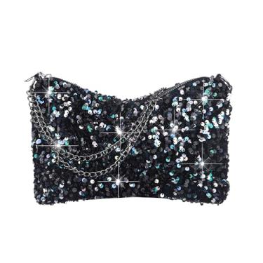 Imagem de Octwine Shinny Bolsa de Lantejoula Bolsa Balde Bolsa Bolsa de Ombro Rosa Bolsa de Festa de Formatura Bolsa Transversal para Mulheres, Colorido.