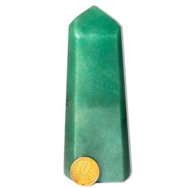 Imagem de Ponta Quartzo Verde 12 a 13cm Média 213g Pedra Natural TipoA - Cristai