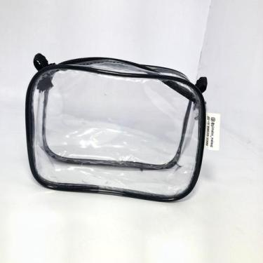 Imagem de Mini necessaire transparente e preta 15x12 (comp) - Gii Matos Makeup