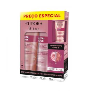 Imagem de Kit Eudora Siàge Nutri Rosé Shampoo + Condicionador + Leave-in, Único