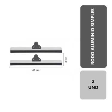 Imagem de 2 Unidades Rodo Para Limpeza De Alumínio Eva Simples 40 Cm Puxa E Seca