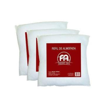 Imagem de Kit com 3 Refil Para Enchimento de Almofada 40x40cm - F.A Maringá