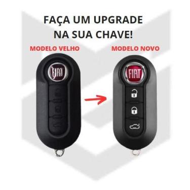 Imagem de Chave Fiat Canivete Bravo 500 Punto Strada Siena Palio Carcaça Botões 