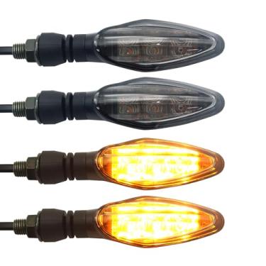 Imagem de Luz de seta LED de alta qualidade para Kawasaki Ninja 650 650R Z800 ZX6R Honda MSX125 Grom125 Suzuki GSXR 600 SV650SF GS500F Yamaha YZR R1/R3/R6/MT07 (fumaça, 4 peças)