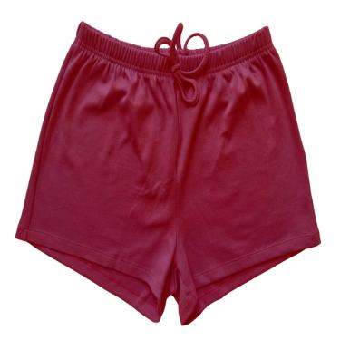 Imagem de SHORTS FEMININO  EM MALHA DE RIBANA , COM CADARÇO CINTURA, LISA, COR PINK MARCA BASIC +, TAMANHO GG